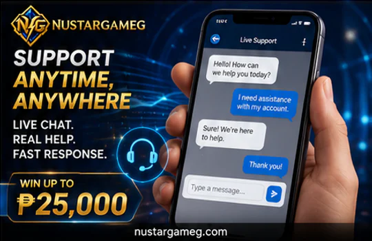 NUSTARGAME support process showing submission, status review, and an additional-information reply